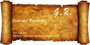 Garay Rezeda névjegykártya